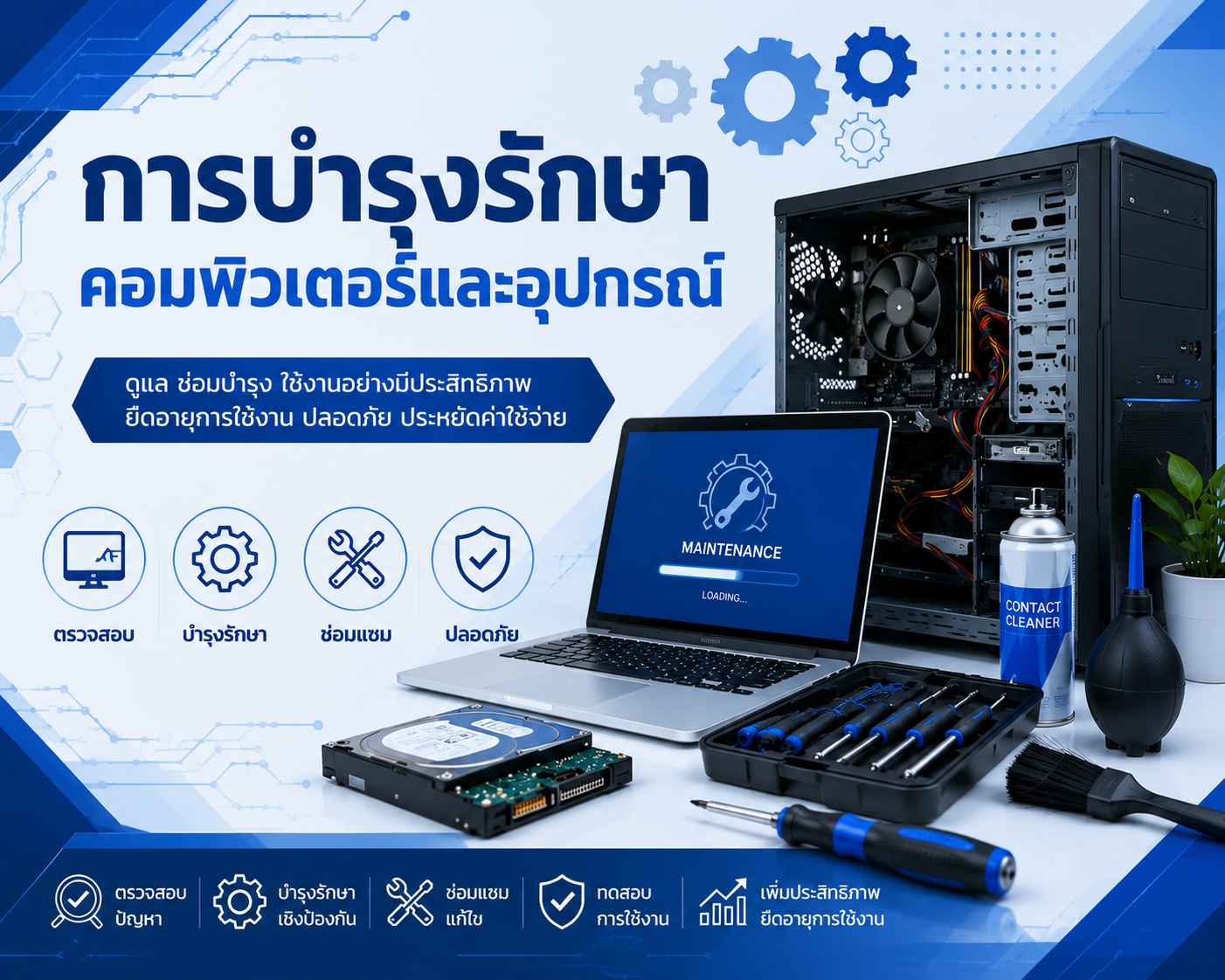 การบำรุงรักษาคอมฯและอุปกรณ์ฯ