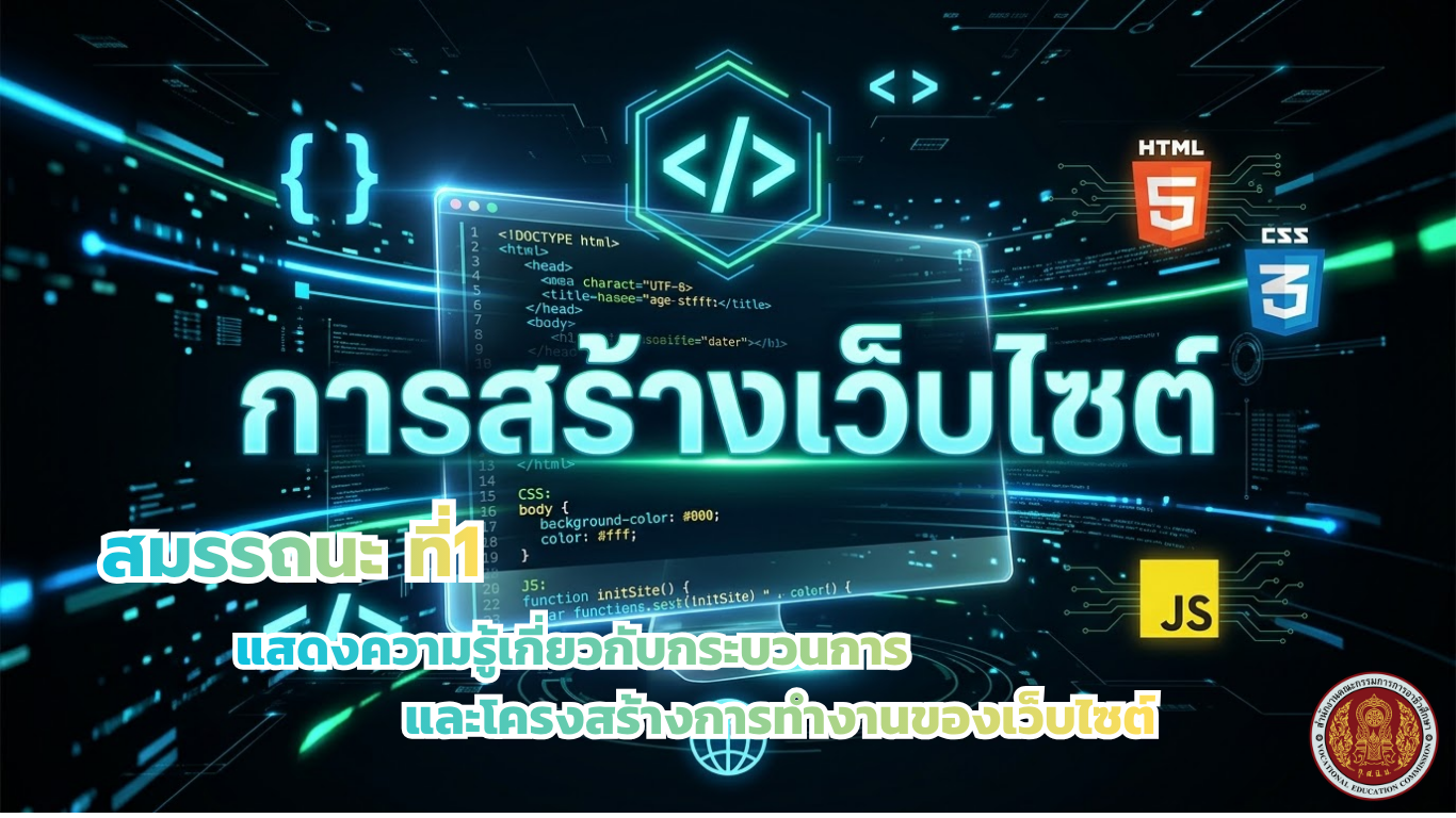 การสร้างเว็บไซต์ (วิชาปรับพื้นฐาน สมรรถนะที่ 1)